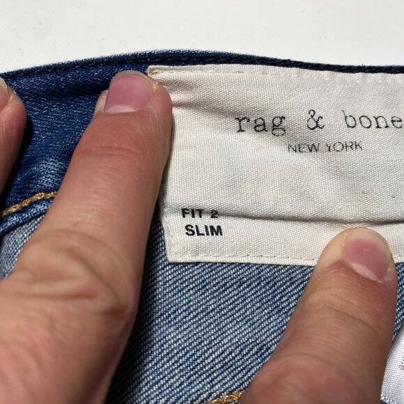Rag & Bone Fit 2 Slim Fit "Throop" Button Fly Jeans Made in USA men's size 33x31 - Picture 5 of 12
